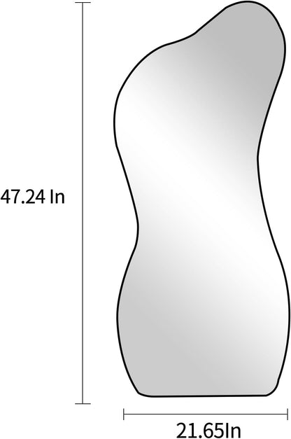 Large Irregular Unique Shaped Mirror, Big Asymmetrical Wall Mirror,