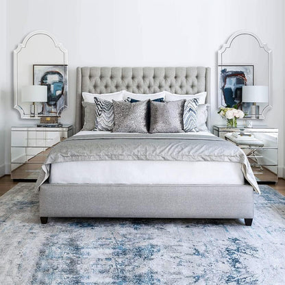 Contemporary Large Arched Wall Mirror, 33.5 X 21.6 with Glass Beveled