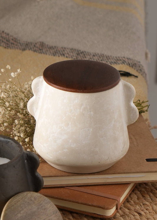 Jar Candle  Ecomix Wax Fill With Wooden Lid - Vanilla Lavender, 8oz