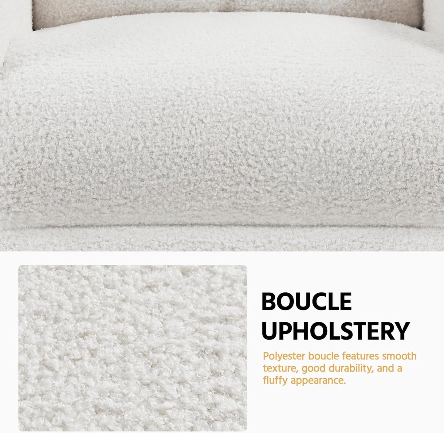 Boucle Recliner Chair Single Sofa Home Theater Seating Adjustable