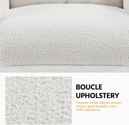 Boucle Recliner Chair Single Sofa Home Theater Seating Adjustable