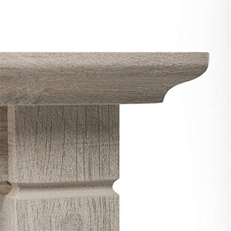 Key West L-Shaped Desk with Mobile File Cabinet for Home Office Workspace