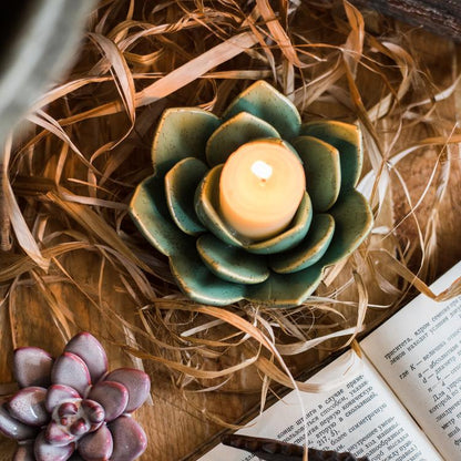 Ceramic Floral Candle Holder