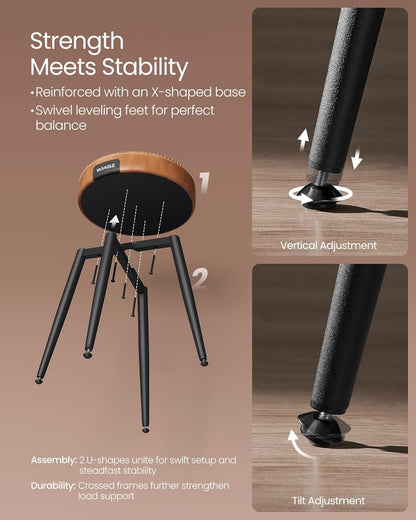 EKHO Collection - Dining Chairs Stools Set of 2, Upholstered Kitchen