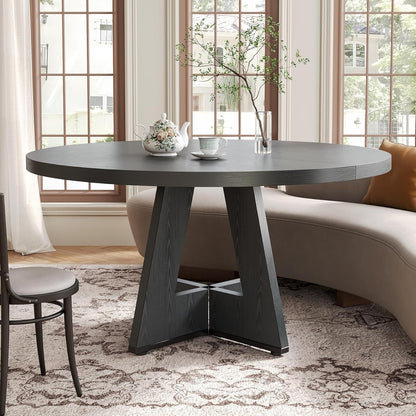 Round Dining Table for 4-6 People, 47 Inches
