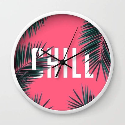 Decorative Wall Clocks Collection – Typography, Floral, Map, Camera & Abstract