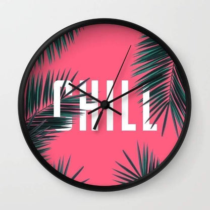 Decorative Wall Clocks Collection – Typography, Floral, Map, Camera & Abstract