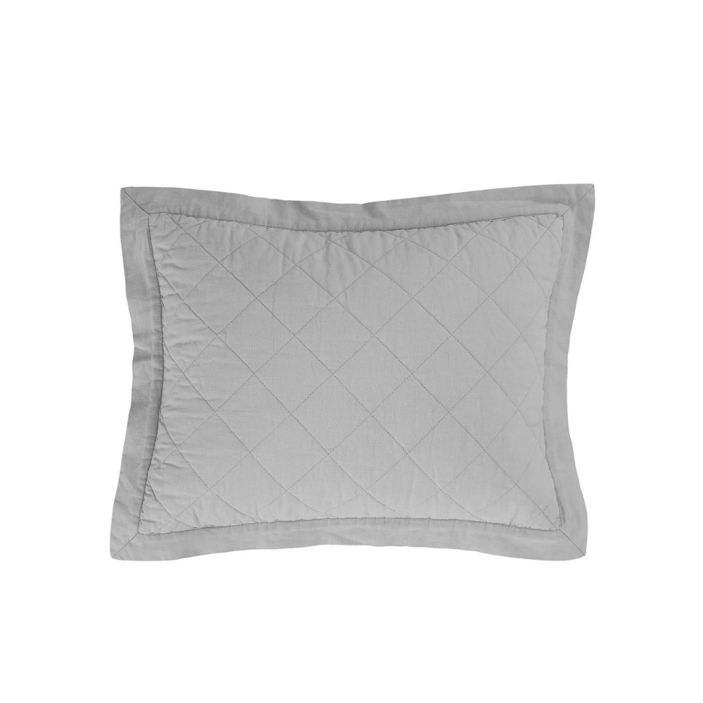 Cool Gray Comfort Quilted Pillow