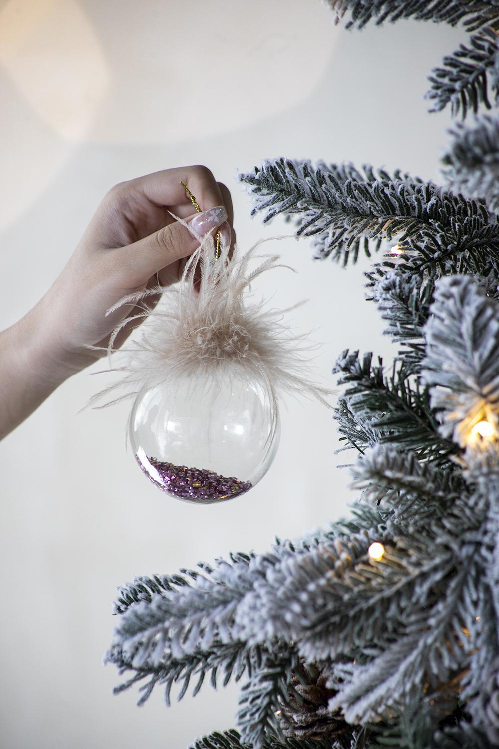 Glass Christmas Ball Ornaments, Decorative Hanging Balls for Tree & Holiday Parties