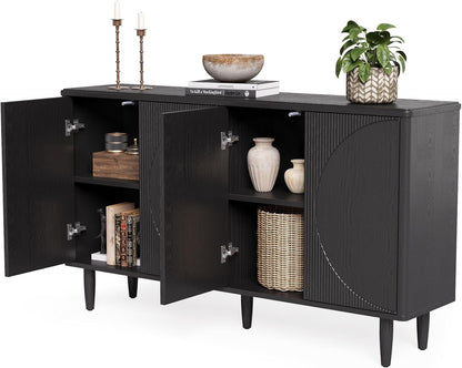 59-Inch Buffet Cabinet Sideboard with Storage, Modern Sideboard Buffet