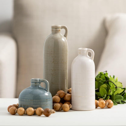 Sullivans Ceramic Jug Vase Set, Farmhouse Decor, Kitchen, Bedroom, Office, Living Room, Bathroom, & Coffee Table Centerpiece Decorations, Vases for Decor, Mantle & Shelf (CM2431)