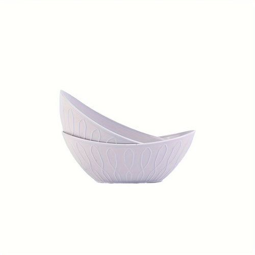 Set of 2 Unbreakable Yuanbao Bowls for Oatmeal  Pasta