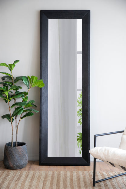 29.5x4.7x90.6' Full Length Mirror,Black Floor Mirror