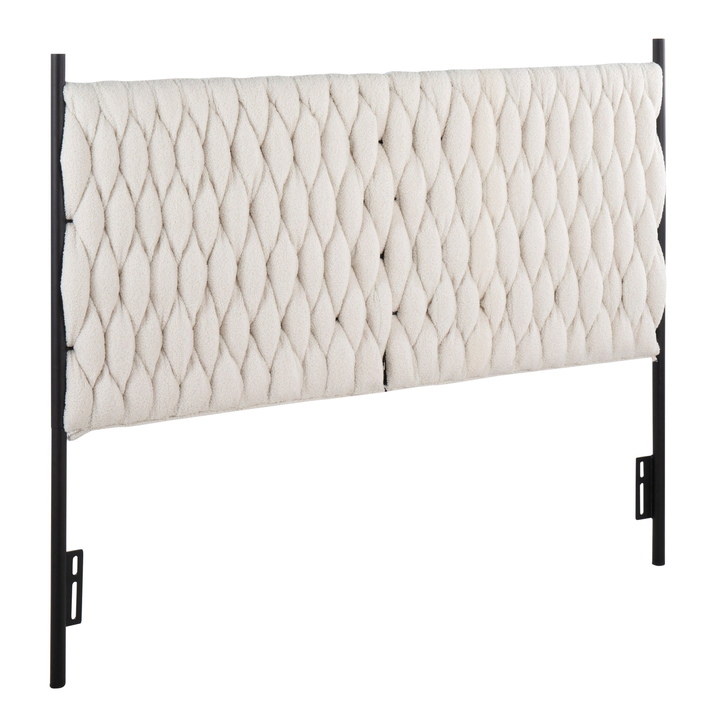 Braided Matisse Headboard by LumiSource, Upholstered Braided Design with Metal Frame
