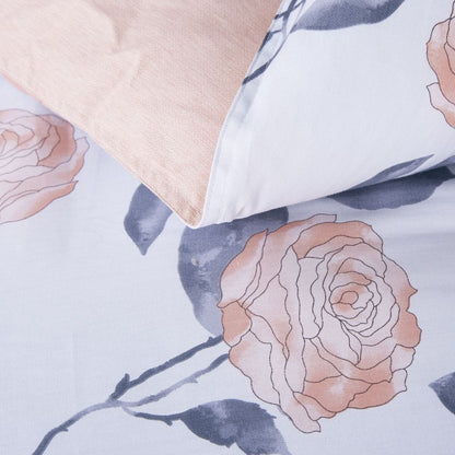 Muna Rose Print 100% Cotton Reversible Comforter Set