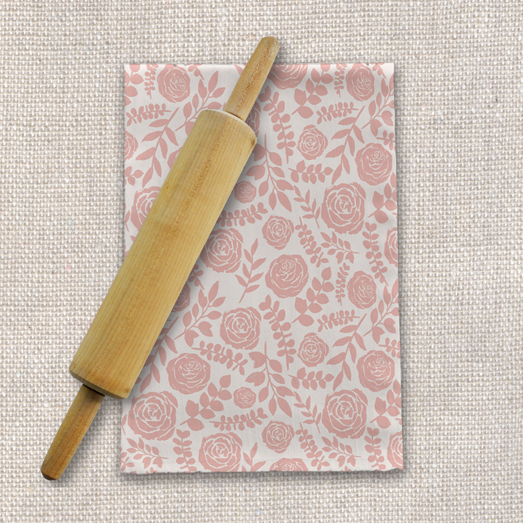 Blush Floral Tea Towel