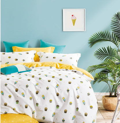 Maride 100% Cotton Twill Cupcake and Ice cream comforter set
