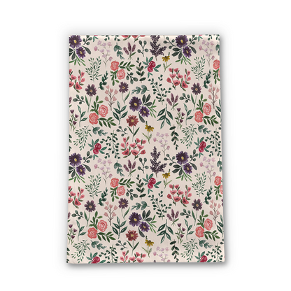 Bright Watercolor Flower Tea Towel
