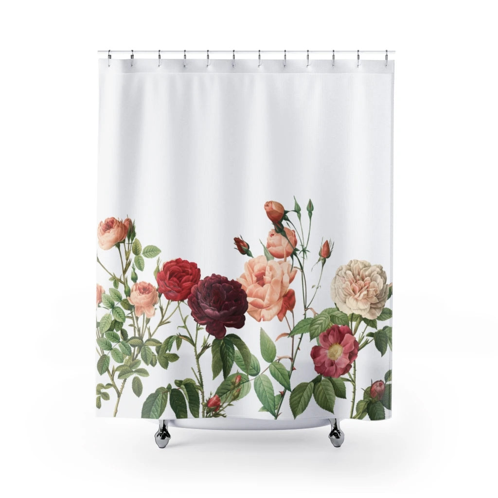 Rose Garden Shower Curtains Home Decor Floral Bathroom Textile Collection and Accents