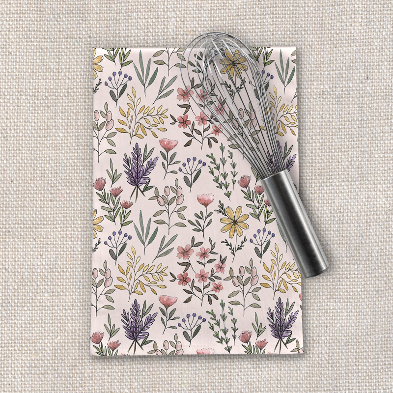 Spring Botanical Tea Towel