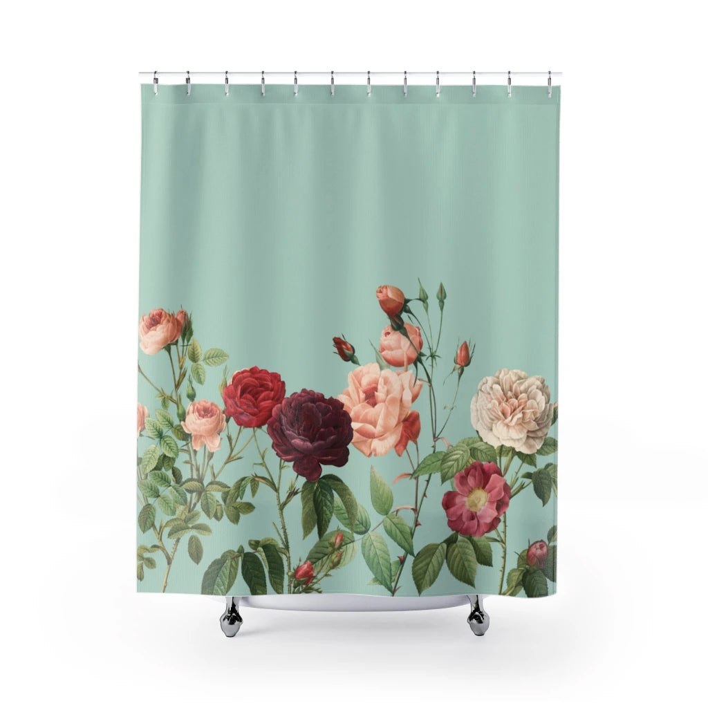Rose Garden Shower Curtains Home Decor Floral Bathroom Textile Collection and Accents