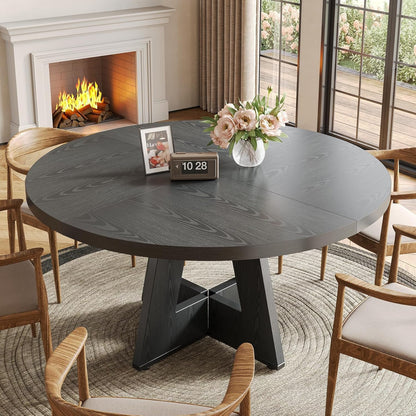 Round Dining Table for 4-6 People, 47 Inches