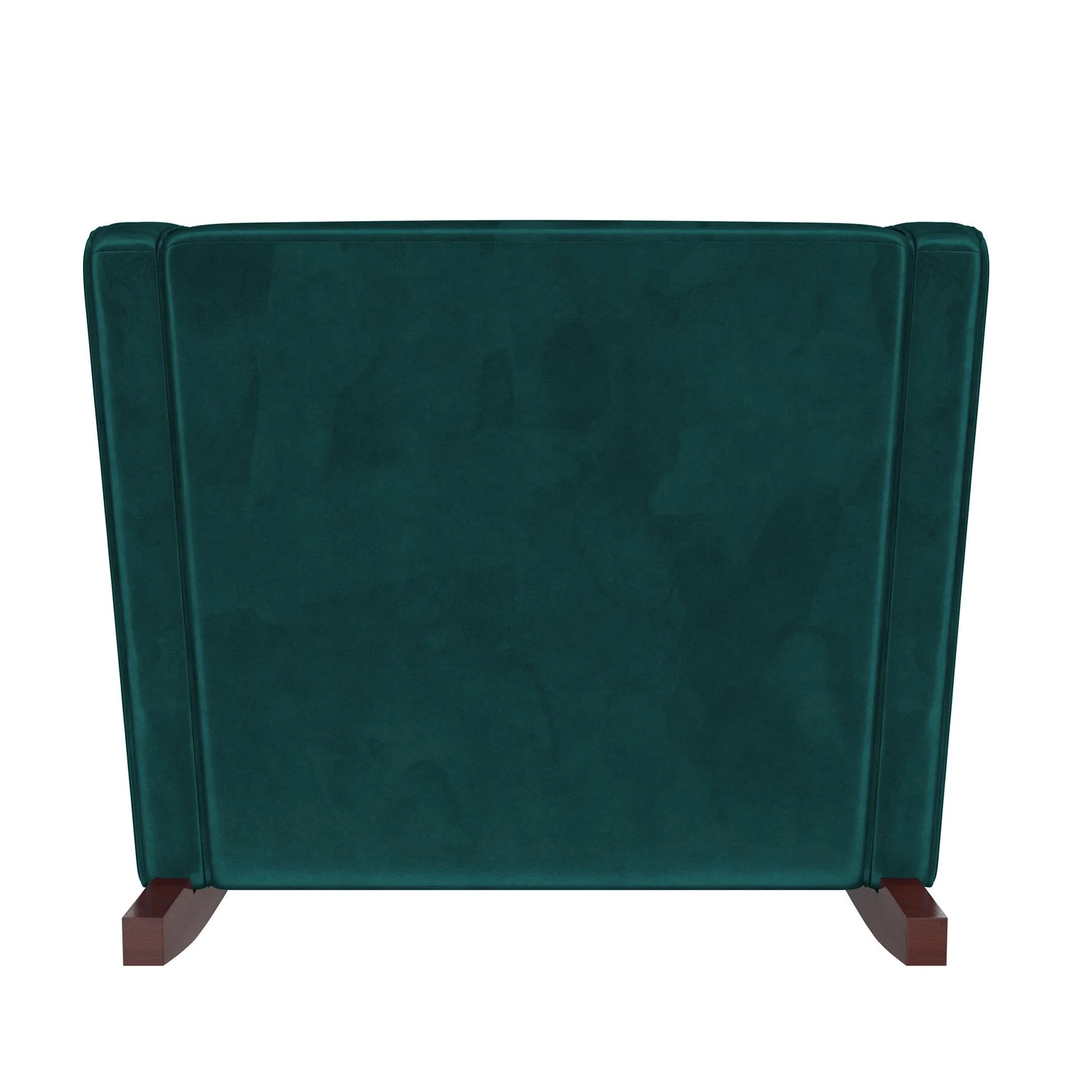 Hadley Upholstered Double Rocker Chair, Green Velvet