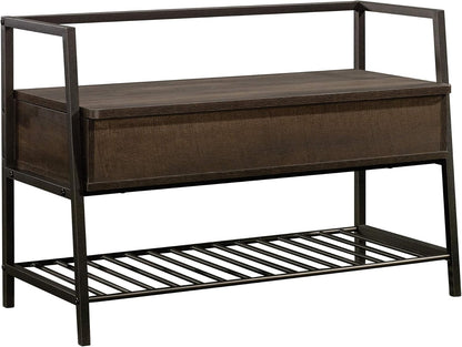 Sauder North Avenue Storage Bench, Smoked Oak Finish