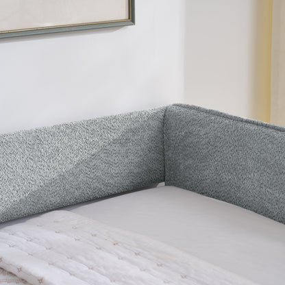 Upholstered Tufted Daybed Sofa Bed with Trundle and Convertible Design
