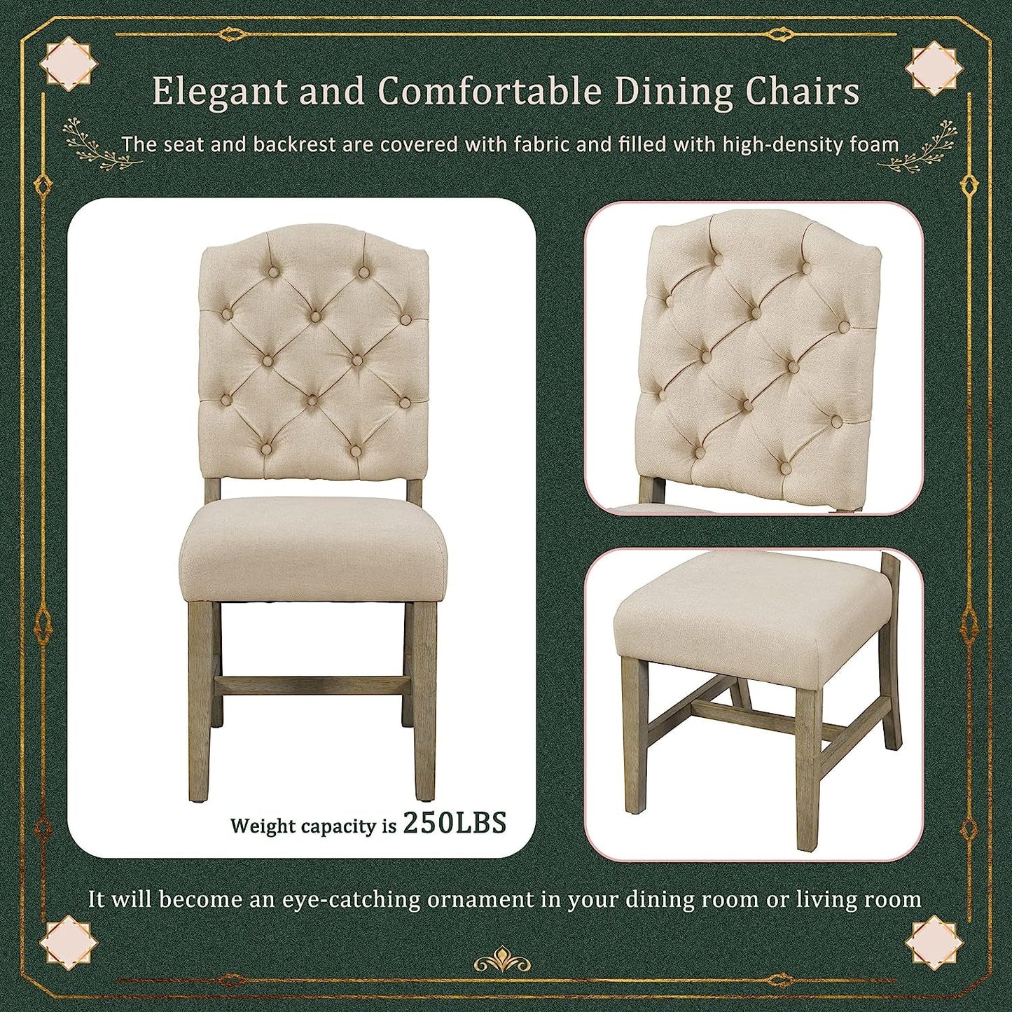 Retro Style 5-Piece Dining Table Set