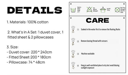 Dopamine Stripe Duvet Cover Set With Pillowcases & Fitted Sheet