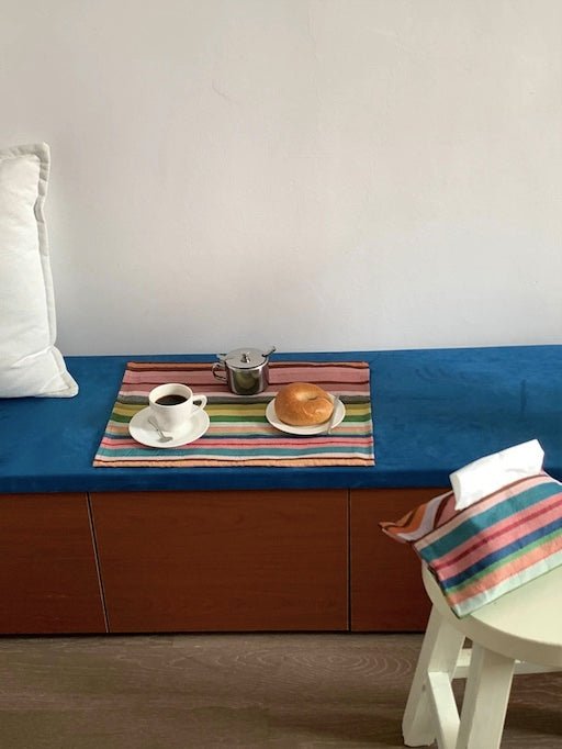 Dopamine Stripe Placemat Set of 4 Pcs for Table Setting