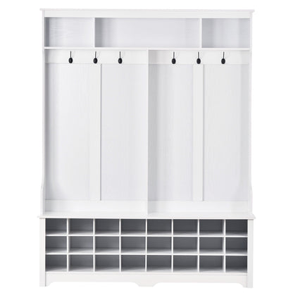 ON-TREND Modern Style Multiple Functions Hallway Coat Rack with Metal