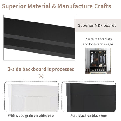 ON-TREND Modern Style Multiple Functions Hallway Coat Rack with Metal