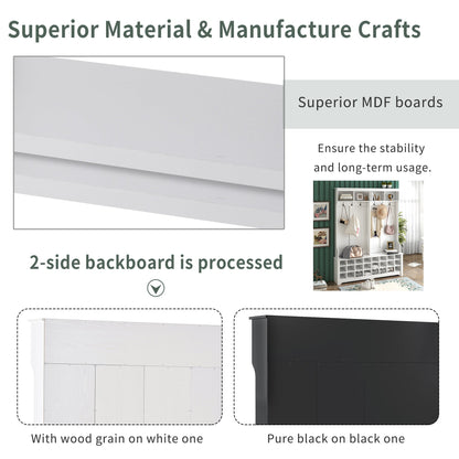 ON-TREND Modern Style Multiple Functions Hallway Coat Rack with Metal