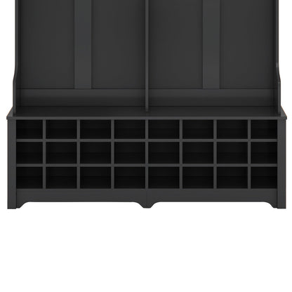 ON-TREND Modern Style Multiple Functions Hallway Coat Rack with Metal