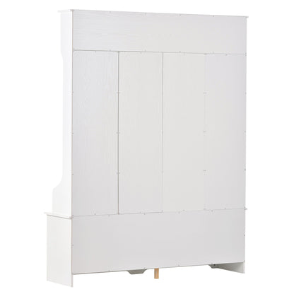 ON-TREND Modern Style Multiple Functions Hallway Coat Rack with Metal