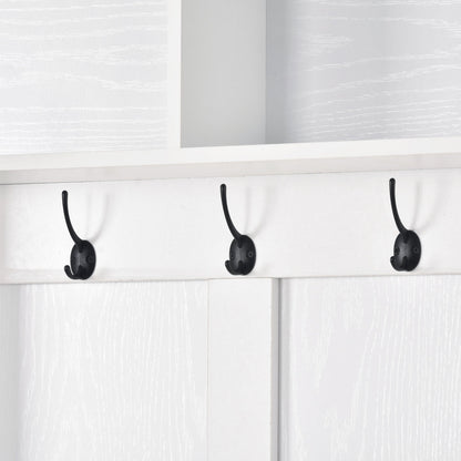 ON-TREND Modern Style Multiple Functions Hallway Coat Rack with Metal