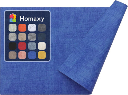 Homaxy Faux Leather Heat Resistant Placemats for Dining Table Set of 6, Waterproof Wipeable Washable PU Table Mats, Easy to Clean Anti-Slip Place Mats, 11.8" X 17", Beige