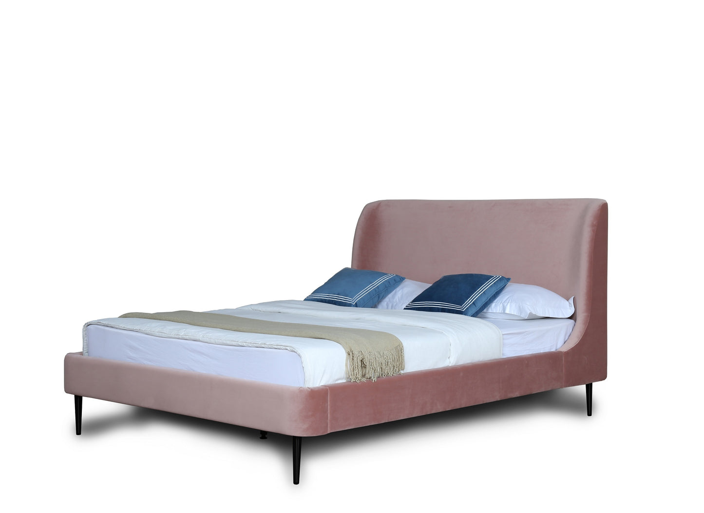 Full Bed in Blush and Black