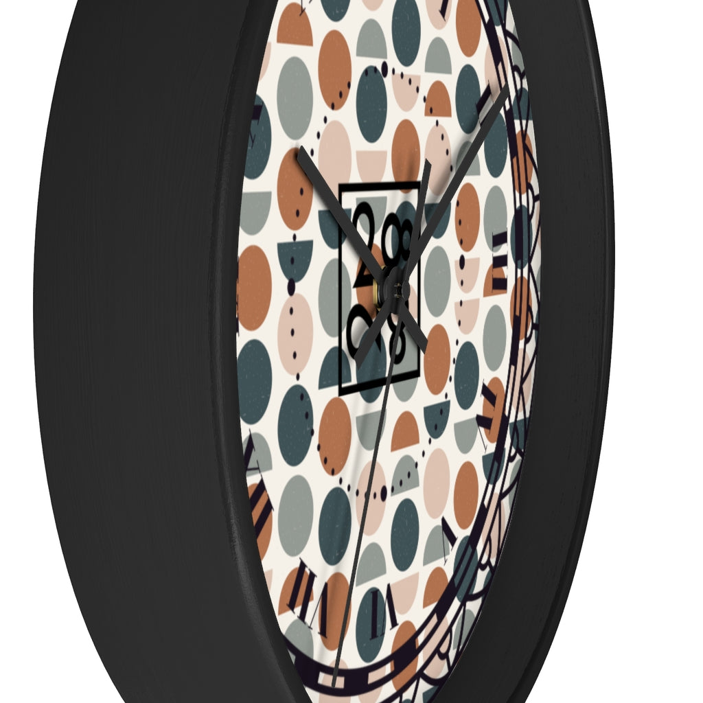 2882Time™ Retro Geometric Wall Clock Collection with Assorted Retro Pattern Designs