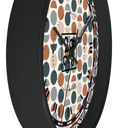 2882Time™ Retro Geometric Wall Clock Collection with Assorted Retro Pattern Designs