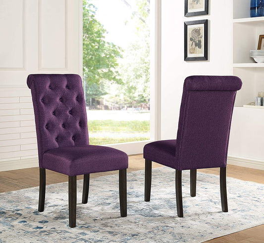Leviton Purple Tufted Chairs
