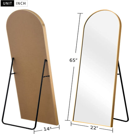 Arched Full Length Mirror, Gold Frame