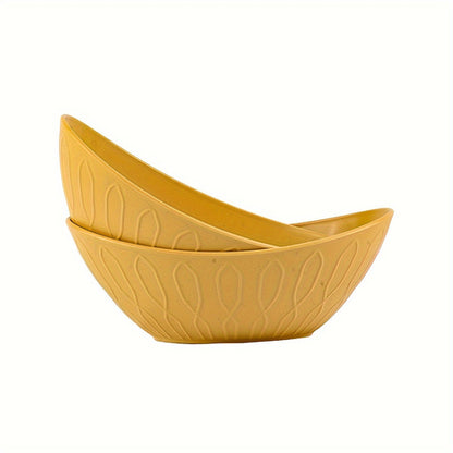 Set of 2 Unbreakable Yuanbao Bowls for Oatmeal  Pasta