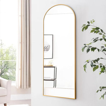 Arched Full Length Mirror, Gold Frame