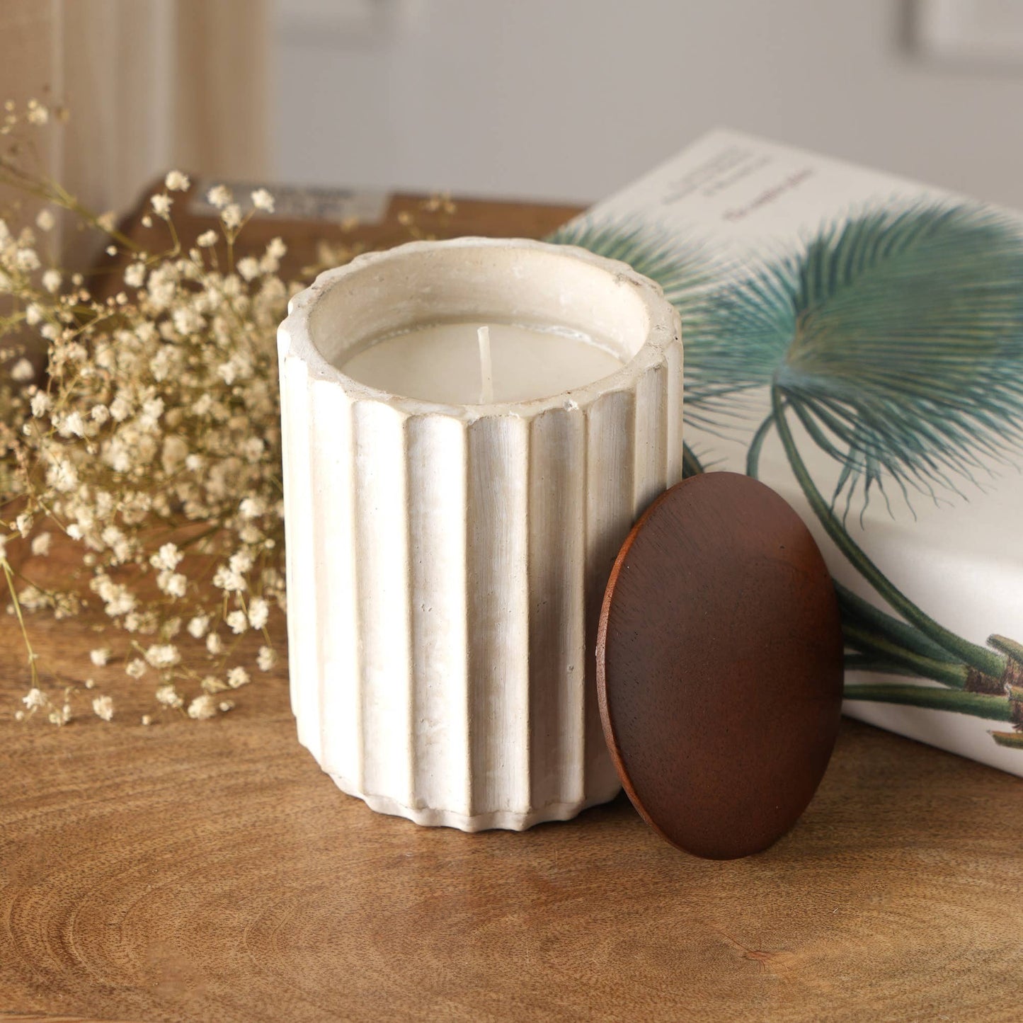 Jar Candle Ecomix Wax Fill With Wooden Lid Decorative Glass Jar Candle Collection