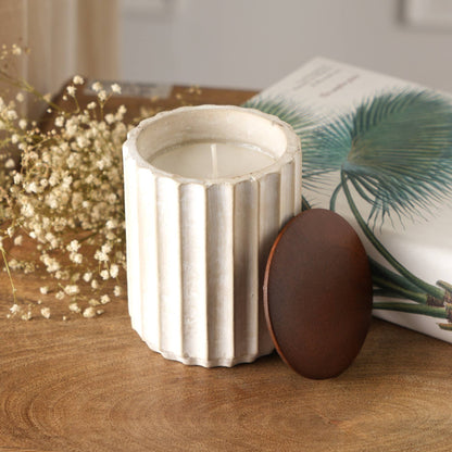 Jar Candle Ecomix Wax Fill With Wooden Lid Decorative Glass Jar Candle Collection