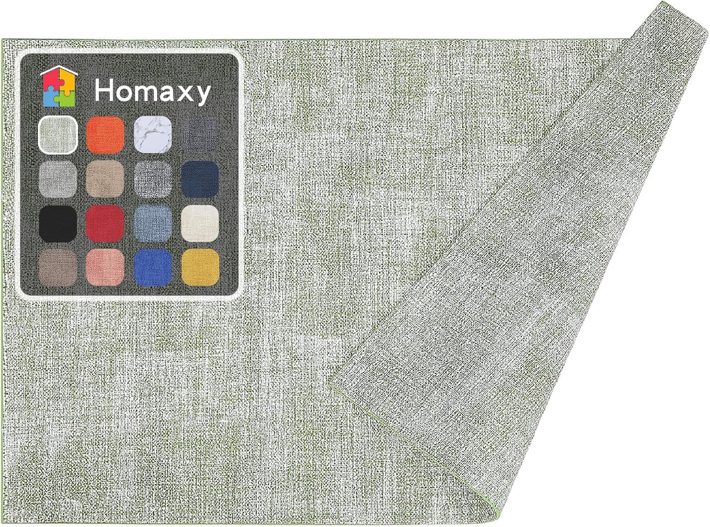 Homaxy Faux Leather Heat Resistant Placemats for Dining Table Set of 6, Waterproof Wipeable Washable PU Table Mats, Easy to Clean Anti-Slip Place Mats, 11.8" X 17", Beige