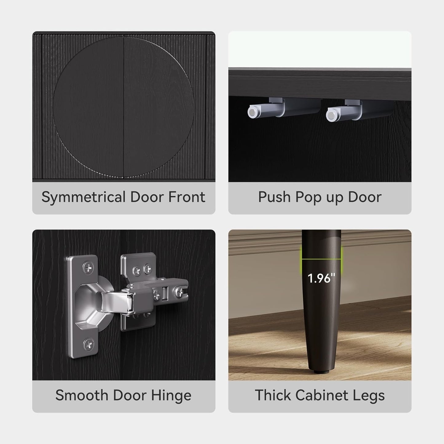 59-Inch Buffet Cabinet Sideboard with Storage, Modern Sideboard Buffet